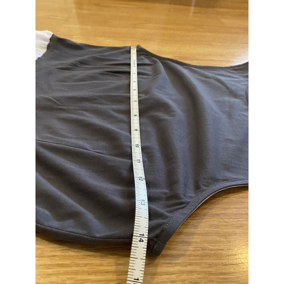 Against Nudity Sleeveless Flowing Gray and White Dress Womens Size Small - Picture 11 of 11